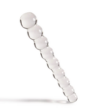 Load image into Gallery viewer, The Natural Love Company Tansy Beaded Glass Dildo 8" - Life Before Plastic