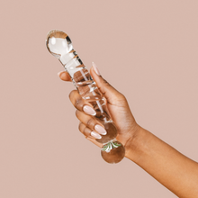 Load image into Gallery viewer, The Natural Love Company Tansy Blossom Swirl Glass Dildo 8" - Life Before Plastic