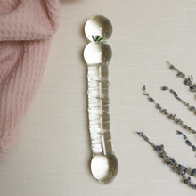 Load image into Gallery viewer, The Natural Love Company Tansy Blossom Swirl Glass Dildo 8" - Life Before Plastic