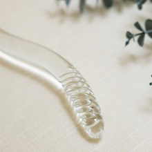 Load image into Gallery viewer, The Natural Love Company Tansy Wave Glass Dildo 10" - Life Before Plastic