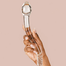 Load image into Gallery viewer, The Natural Love Company Tansy Wave Glass Dildo 10" - Life Before Plastic