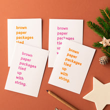 Load image into Gallery viewer, Beth Clare Mc Brown Paper Packages Christmas Cards - Life Before Plastik
