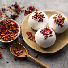 Load image into Gallery viewer, Bramblewood Soap Co Relaxing Rose Bath Fizzy - Life Before Plastik