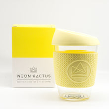 Load image into Gallery viewer, Reusable Glass Coffee Cup - Yellow | Life Before Plastic
