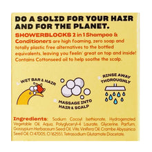Load image into Gallery viewer, Shower Blocks - Ginger & Honey 2in1 Shampoo & Conditioner – Itchy Scalp - Life Before Plastic