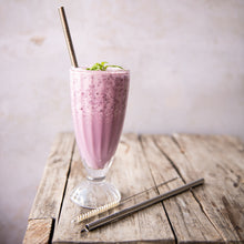 Load image into Gallery viewer, Stainless Steel Straws (2 pack) + Cleaning Brush - Life Before Plastik