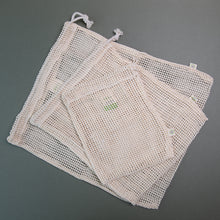 Load image into Gallery viewer, x3 Mesh Produce Bags - Mixed Sizes - Life Before Plastik