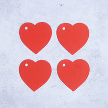 Load image into Gallery viewer, Red Heart Shaped Gift Tags - Pack of 4 | Life Before Plastic