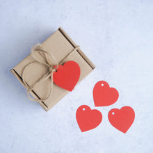 Load image into Gallery viewer, Red Heart Shaped Gift Tags - Pack of 4 | Life Before Plastic