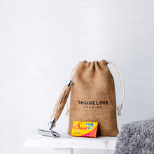 Load image into Gallery viewer, Shoreline Shaving Bamboo Safety Razor - Silver - Life Before Plastic