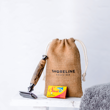 Load image into Gallery viewer, Shoreline Shaving Bamboo Safety Razor - Storm Grey - Life Before Plastic