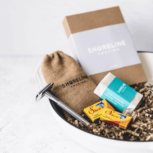 Load image into Gallery viewer, Shaving Kit with Metal Razor - Silver | Shoreline Shaving | Life Before Plastic