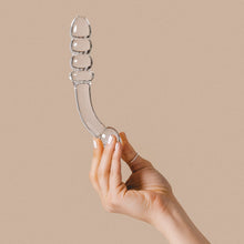 Load image into Gallery viewer, The Natural Love Company Tansy G Curve Glass Dildo 7" - Life Before Plastic