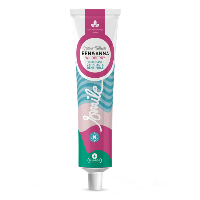Ben & Anna Wild Berry Toothpaste with Fluoride - 75ml Tube - Life Before Plastic