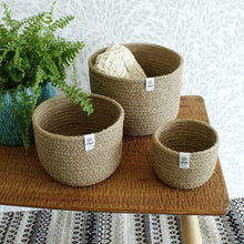 Load image into Gallery viewer, Respiin Tall Jute Basket x3 Set - Natural - Life Before Plastik