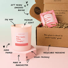 Load image into Gallery viewer, Cheeky Christmas Candle Gift Dear Santa Define Naughty
