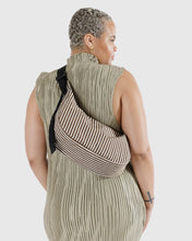 Load image into Gallery viewer, BAGGU Brown Stripe Crescent Bag Medium - Recycled - Life Before Plastic
