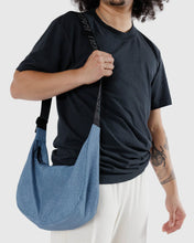 Load image into Gallery viewer, BAGGU Digital Denim Crescent Bag Medium - Recycled - Life Before Plastic
