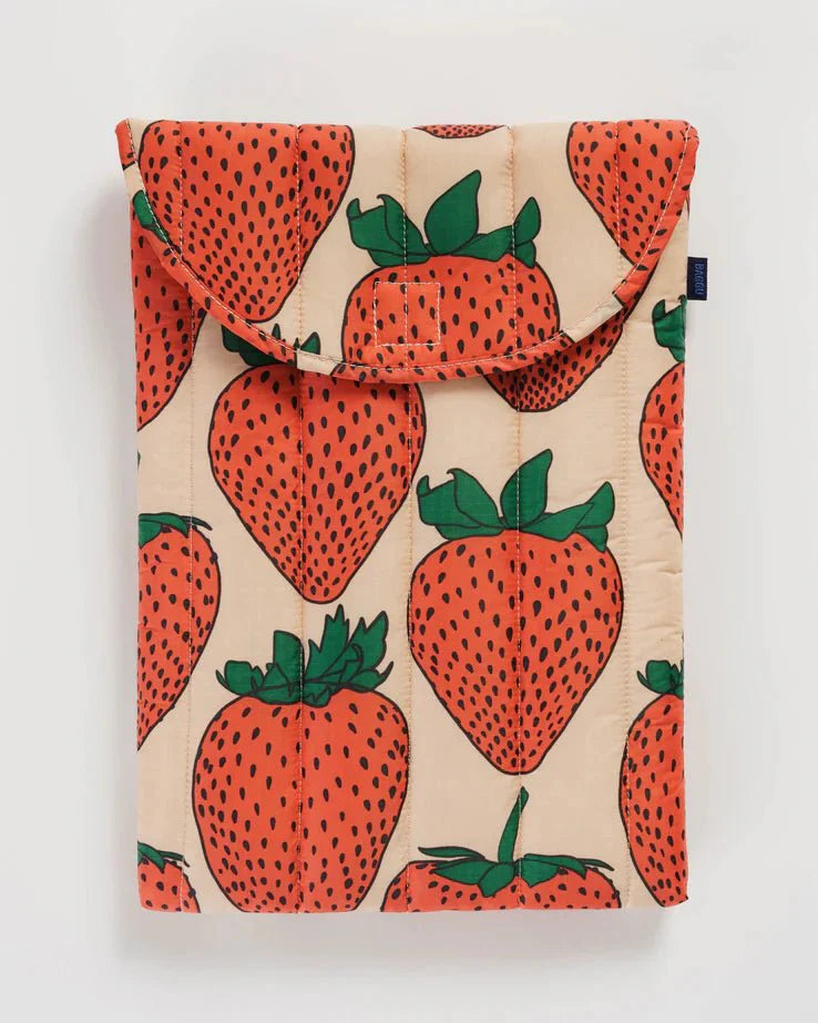 BAGGU Strawberry Puffy Laptop Sleeve 13/14