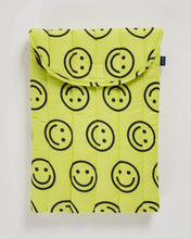 Load image into Gallery viewer, BAGGU Yellow Happy Puffy Laptop Sleeve 13/14&quot; - Recycled - Life Before Plastic
