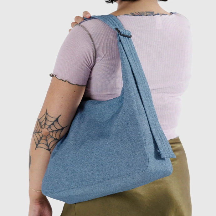 BAGGU Digital Denim Shoulder Bag - Recycled - Life Before Plastic