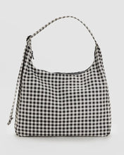 Load image into Gallery viewer, BAGGU Black &amp; White Gingham Shoulder Bag - Recycled - Life Before Plastic
