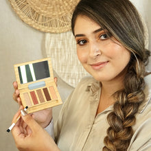 Load image into Gallery viewer, Lifestyle of Eyeshadow Palette Spice Chic Warm Tones | Zao Makeup
