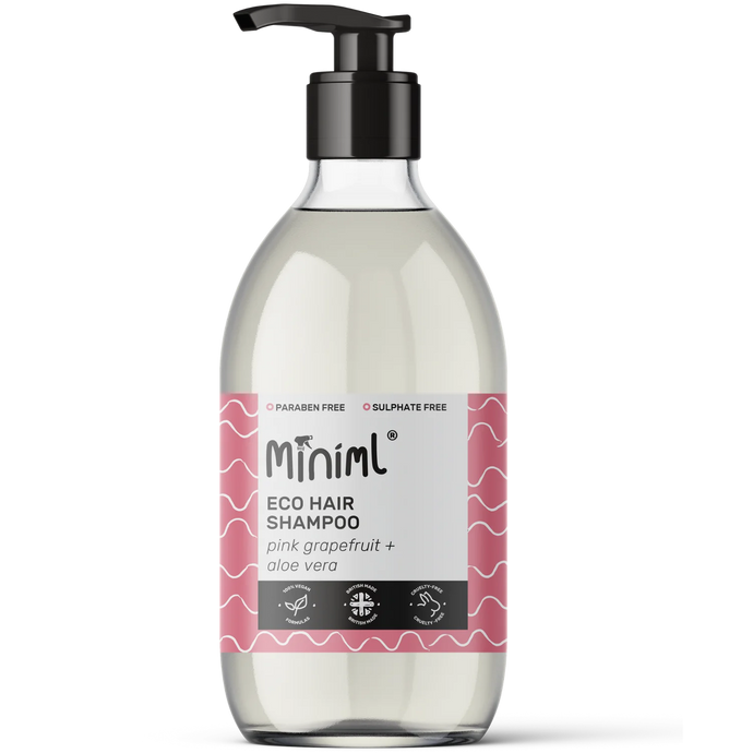 Miniml Hair Shampoo - Pink Grapefruit & Aloe Vera - Life Before Plastic