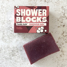 Load image into Gallery viewer, Shower Blocks - Black Cherry Solid Shower Gel - Life Before Plastic
