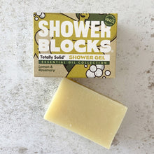 Load image into Gallery viewer, Shower Blocks - Lemon &amp; Rosemary Solid Shower Gel - Life Before Plastic
