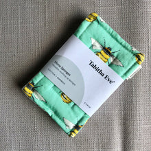 Load image into Gallery viewer, Tabitha Eve Reusable Washing Up Sponge - Mint Bees - Life Before Plastic
