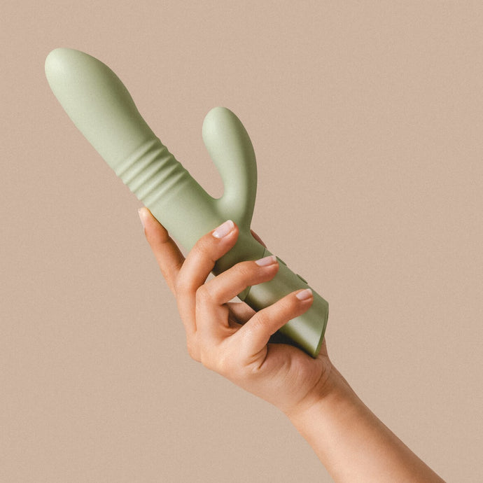 The Natural Love Company Yarrow Thrusting Rabbit Vibrating Dildo