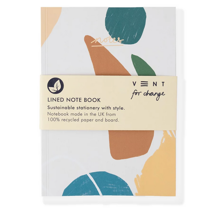 VENT For Change Recycled A5 Lined Notebook - Earth - 100 pages - Life Before Plastic