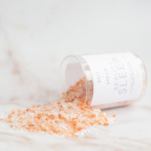 Load image into Gallery viewer, Beauty Sleep Bath Salts from Salt + Steam pouring out of the jar
