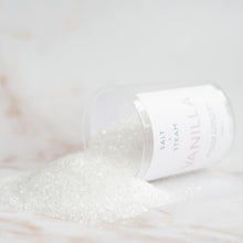 Load image into Gallery viewer, Vanilla Bath Salts from Salt + Steam open jar
