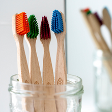Load image into Gallery viewer, Beech Wood Toothbrush Blue - EcoLiving - Life Before Plastik
