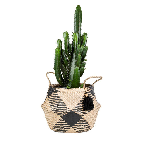 Sass & Belle Black Tribal Tassel Basket - Life Before Plastic