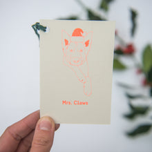 Load image into Gallery viewer, Mrs Claws: Festive Gift Tags - set of 4 - Life Before Plastik
