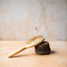 Load image into Gallery viewer, Bamboo Hairbrush on White - Oval - Life Before Plastik
