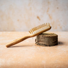 Load image into Gallery viewer, Bamboo Hairbrush - Rectangle - Life Before Plastik
