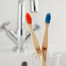 Load image into Gallery viewer, Kids Wooden Toothbrush - EcoLiving
