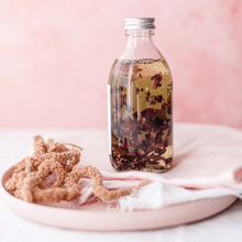 Load image into Gallery viewer, Funky Soap Shop Relaxing Rose Massage Body Oil infused with Rose Petals - Life Before Plastik
