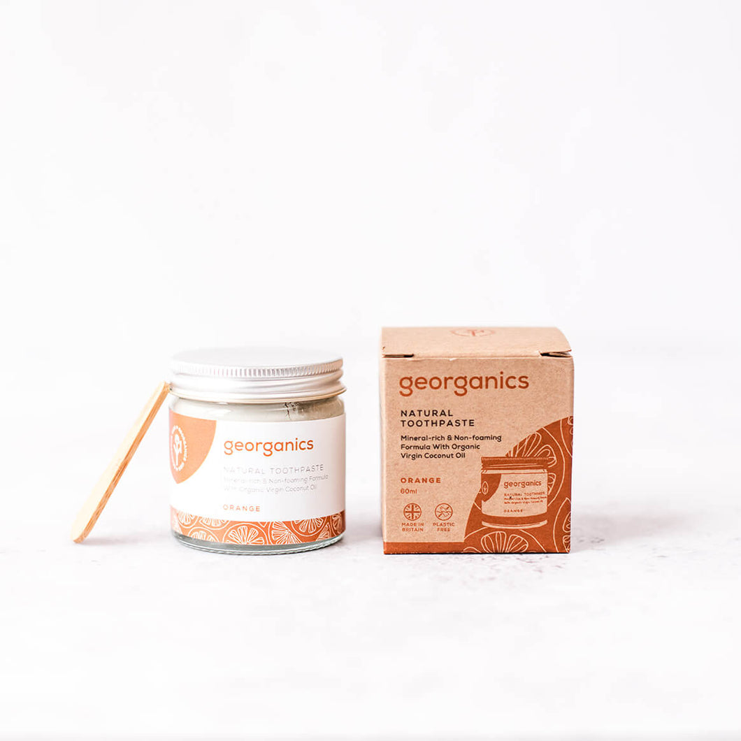 Georganics Orange Natural Toothpaste (60ml) - Life Before Plastik