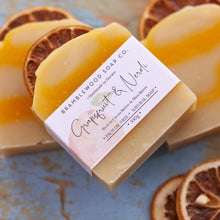 Load image into Gallery viewer, Grapefruit &amp; Neroli Handmade Soap Bar | Bramblewood Soap Co | Life Before Plastic
