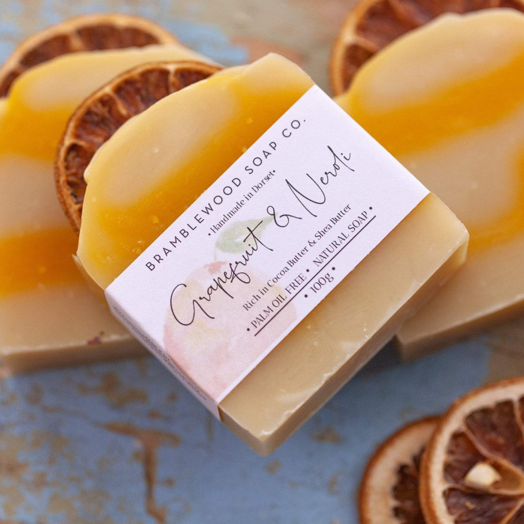 Grapefruit & Neroli Handmade Soap Bar | Bramblewood Soap Co | Life Before Plastic