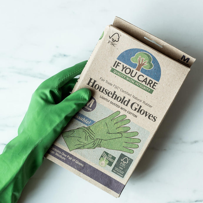 Natural Rubber Household Gloves - Size M - Life Before Plastik