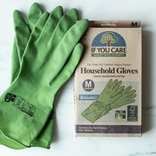 Load image into Gallery viewer, Natural Rubber Household Gloves - Size M - Life Before Plastik

