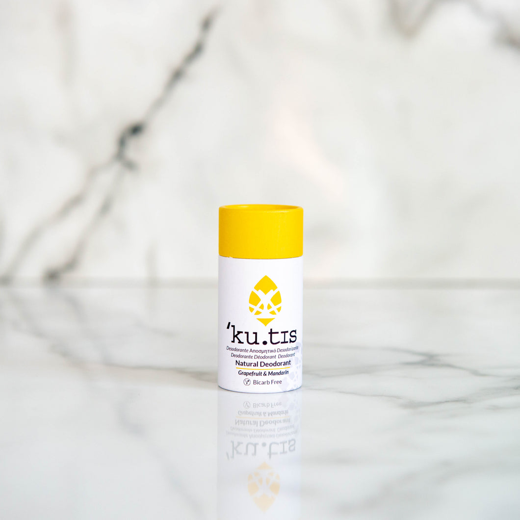 Kutis Skincare - Natural Deodorant Stick Bicarb Free: Grapefruit & Mandarin - Life Before Plastic