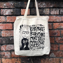 Load image into Gallery viewer, Life Before Plastic x Kat Williams - Premium Organic Cotton Tote Bag - Read More Books
