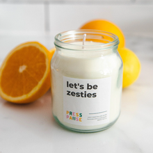 Load image into Gallery viewer, Let&#39;s Be Zesties Soy Wax Candle - 60h | Sweet Orange | Press Pause Candles
